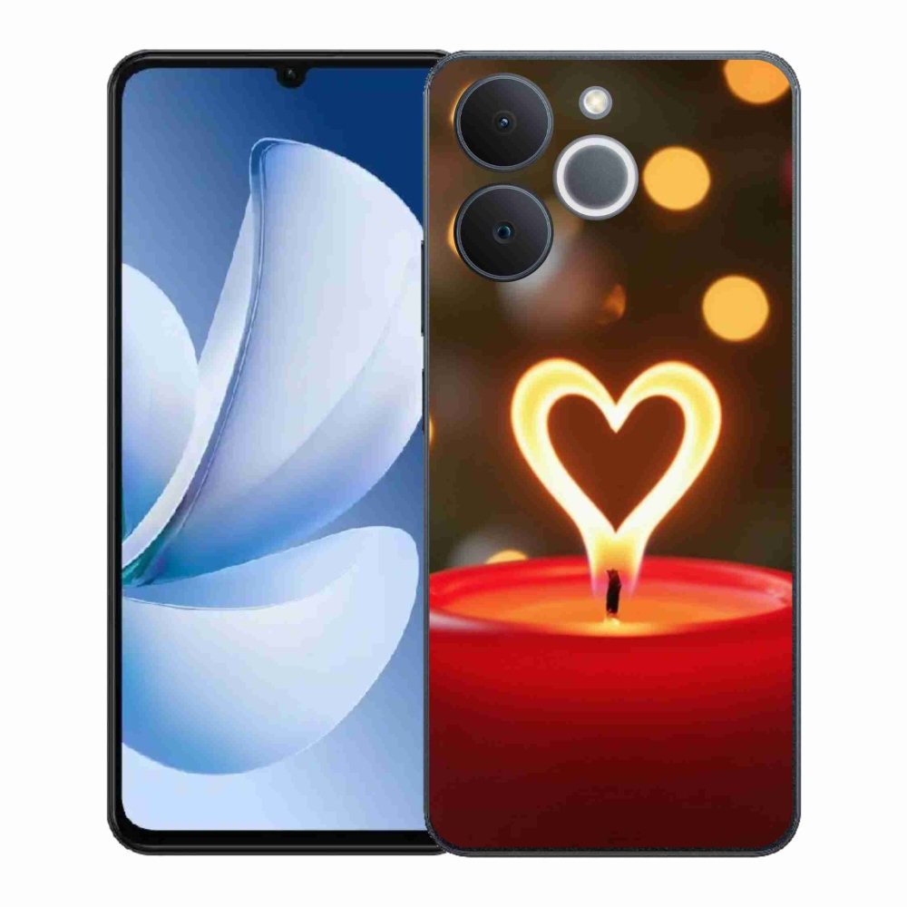 Gelový kryt mmCase na Realme Note 70T - srdce z plamene