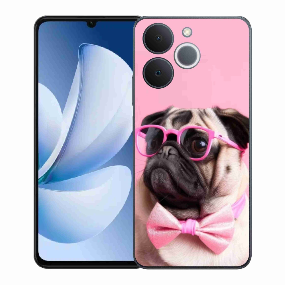 Gelový kryt mmCase na Realme Note 70T - stylový mops