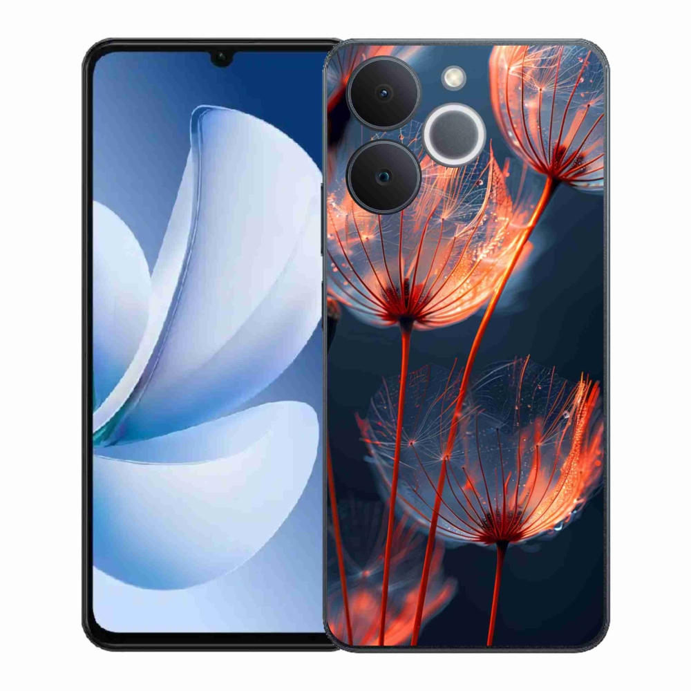 Gelový kryt mmCase na Realme Note 70T - světélkující chmýří