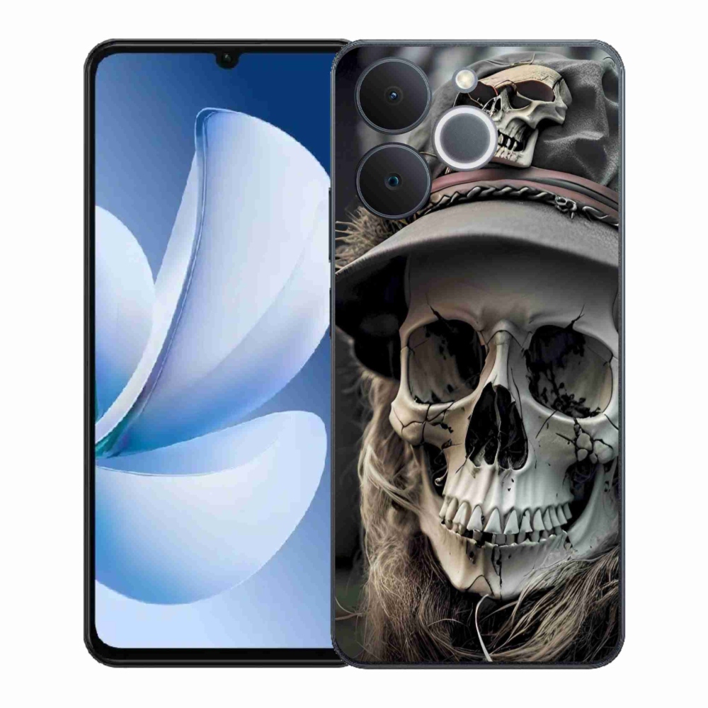 Gelový kryt mmCase na Realme Note 70T - temná lebka