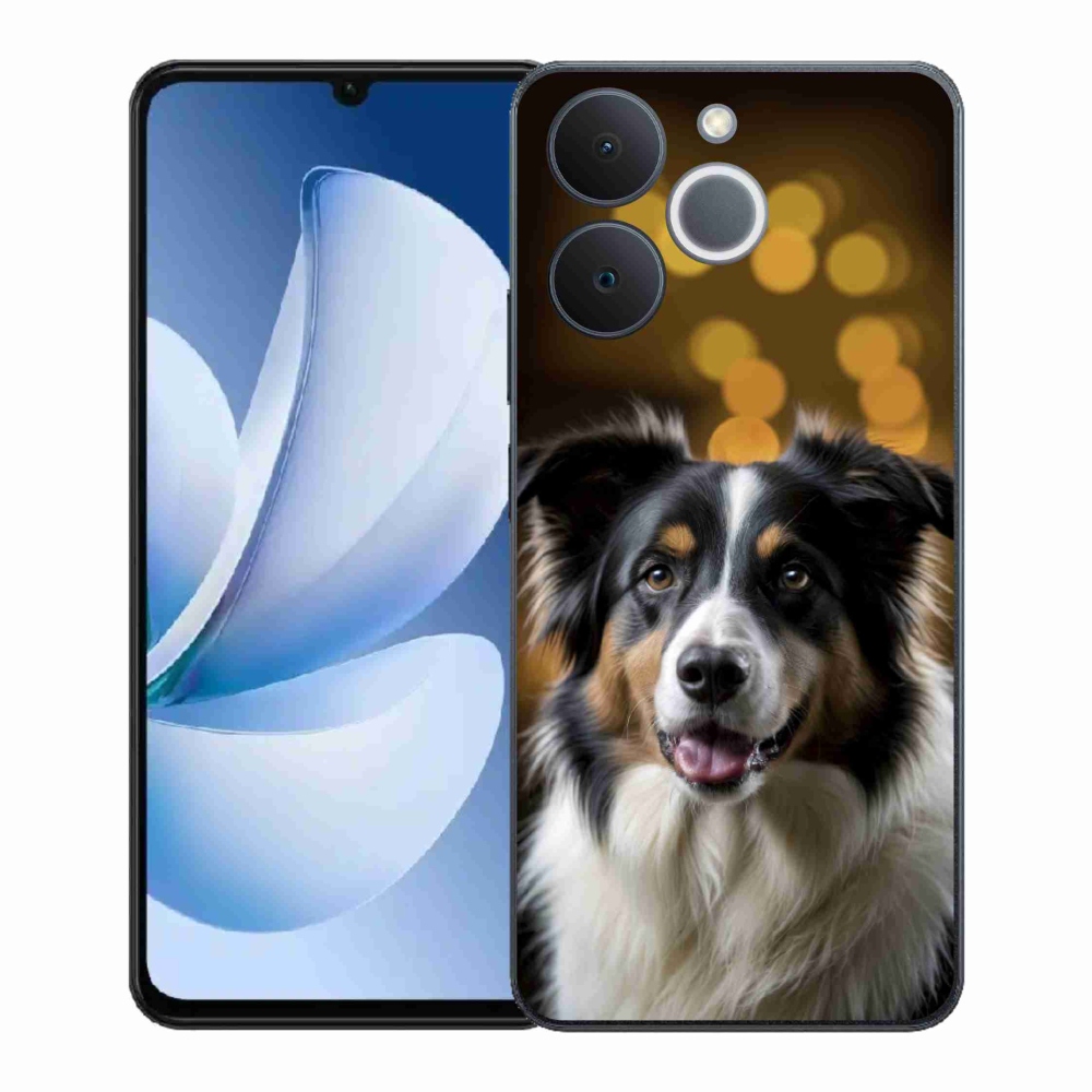 Gelový kryt mmCase na Realme Note 70T - usměvavý australský ovčák