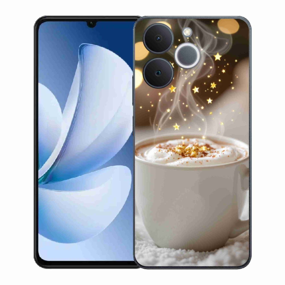 Gelový kryt mmCase na Realme Note 70T - vánoční horký nápoj