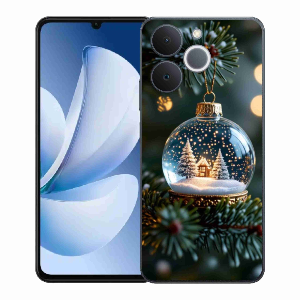 Gelový kryt mmCase na Realme Note 70T - vánoční koule 2