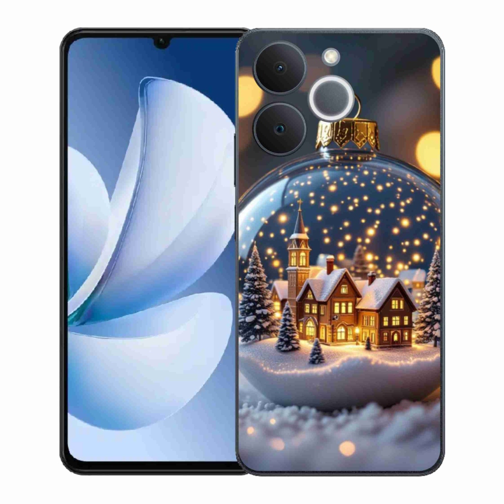 Gelový kryt mmCase na Realme Note 70T - vánoční koule 4