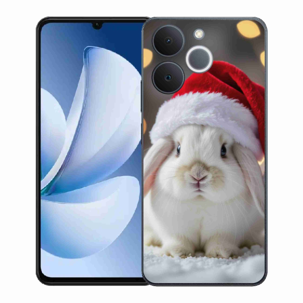 Gelový kryt mmCase na Realme Note 70T - vánoční králík
