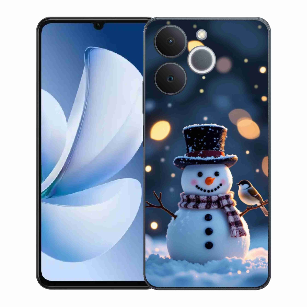Gelový kryt mmCase na Realme Note 70T - vánoční sněhulák