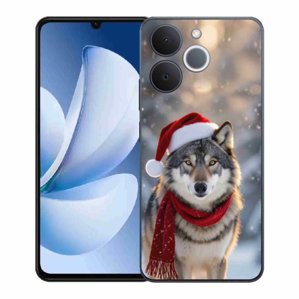 Gelový kryt mmCase na Realme Note 70T - vánoční vlk