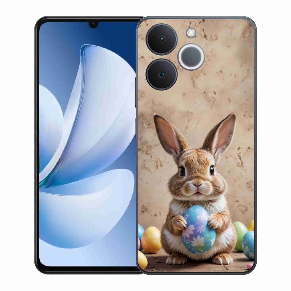 Gelový kryt mmCase na Realme Note 70T - velikonoční králíček