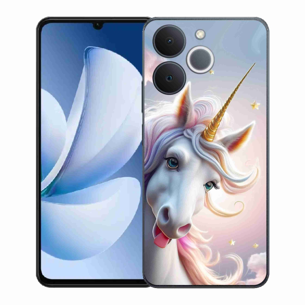 Gelový kryt mmCase na Realme Note 70T - veselý jednorožec