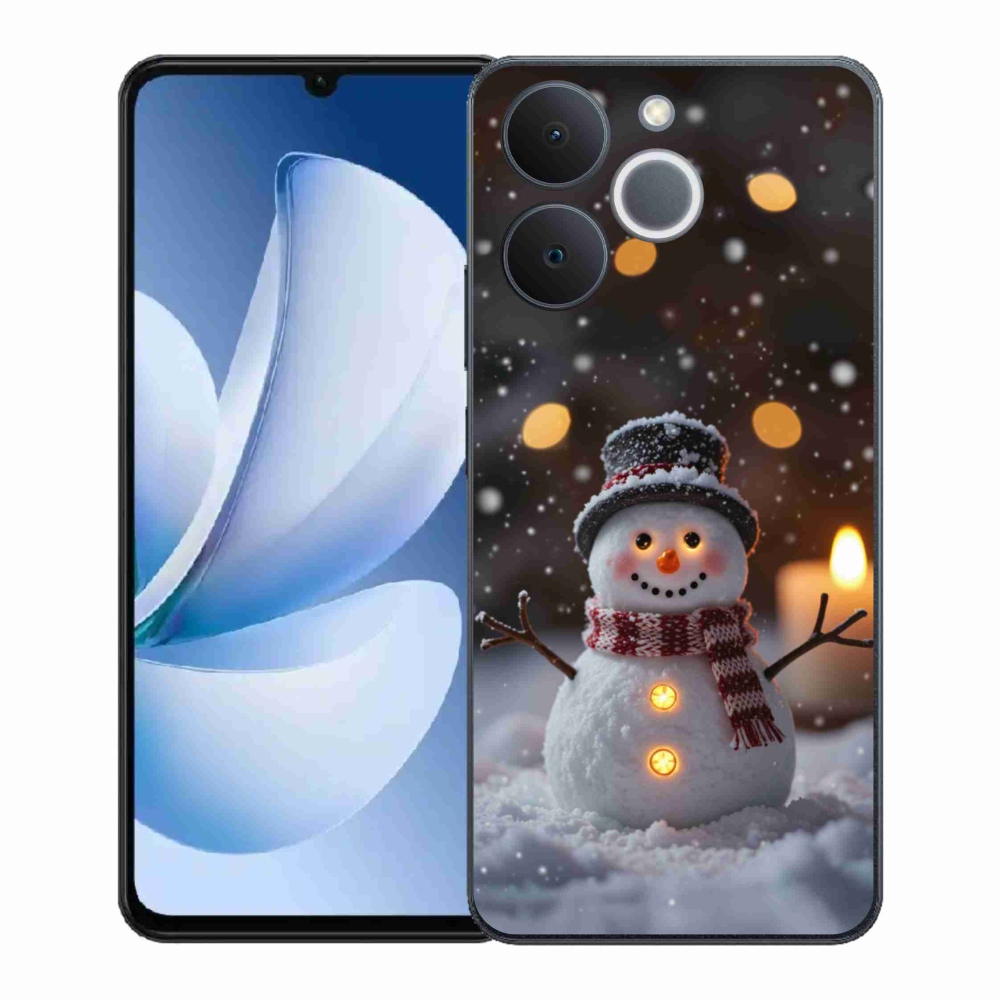 Gelový kryt mmCase na Realme Note 70T - veselý sněhulák
