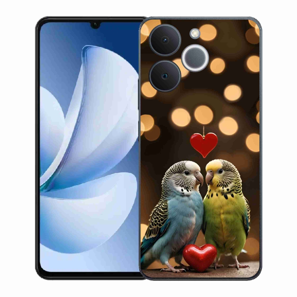 Gelový kryt mmCase na Realme Note 70T - zamilovaní papoušci