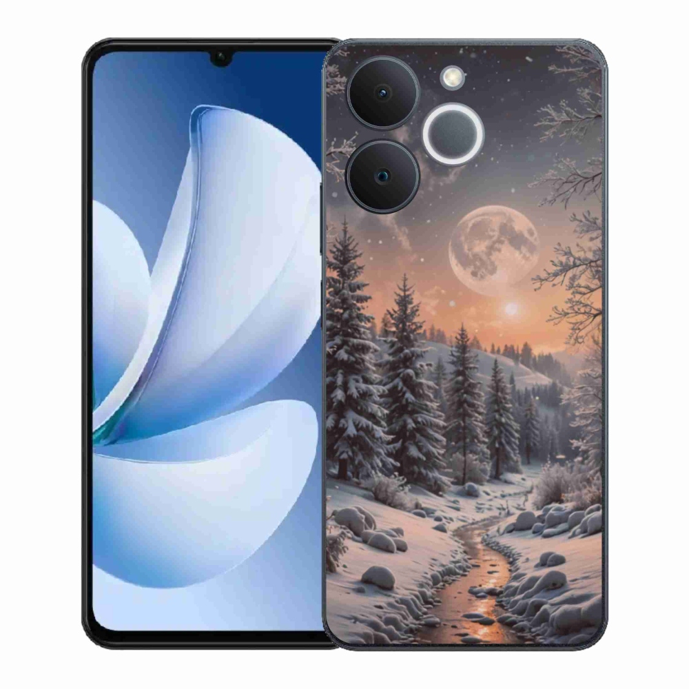 Gelový kryt mmCase na Realme Note 70T - zimní krajina 2