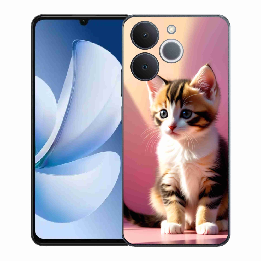 Gelový kryt mmCase na Realme Note 70T - zvědavé kotě 2