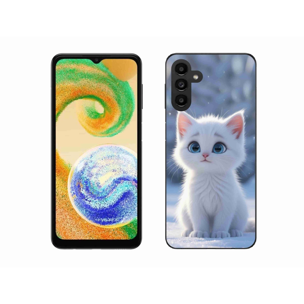 Gelový kryt mmCase na Samsung Galaxy A04s (164,7x76,7x9,1 mm) - bílé kotě 3