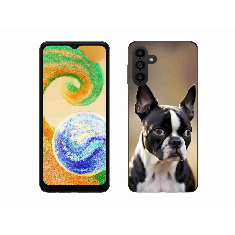 Gelový kryt mmCase na Samsung Galaxy A04s (164,7x76,7x9,1 mm) - bostonský teriér