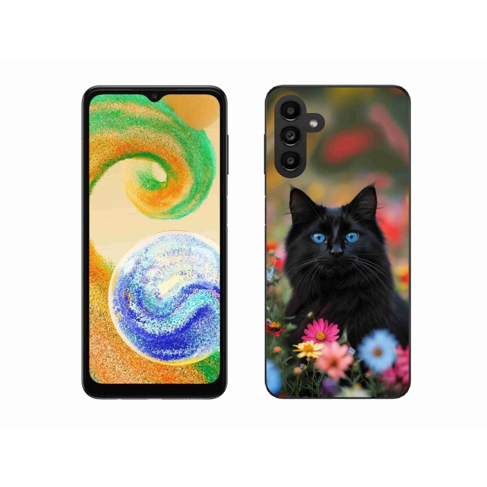 Gelový kryt mmCase na Samsung Galaxy A04s (164,7x76,7x9,1 mm) - černé kotě 4