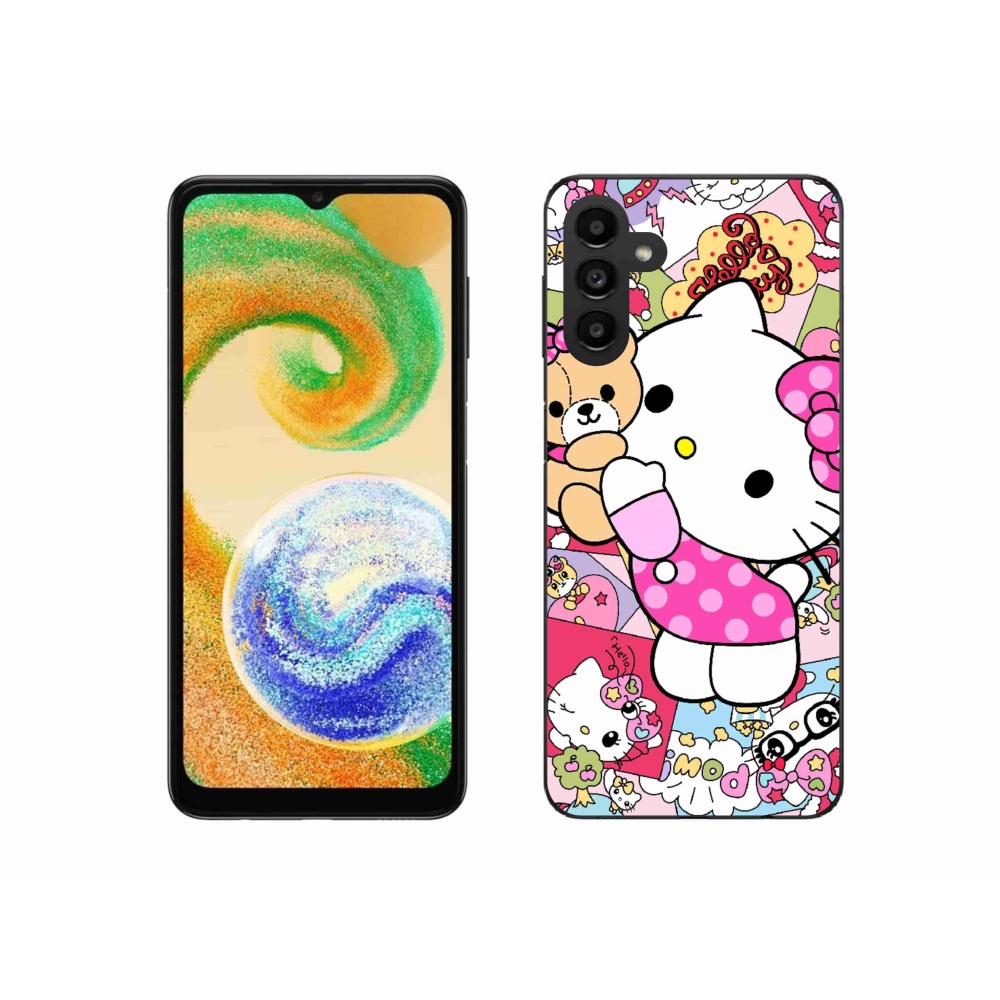 Gelový kryt mmCase na Samsung Galaxy A04s (164,7x76,7x9,1 mm) - cute kitty