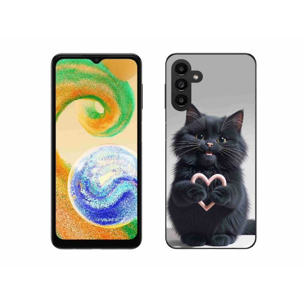 Gelový kryt mmCase na Samsung Galaxy A04s (164,7x76,7x9,1 mm) - kočičí láska 3