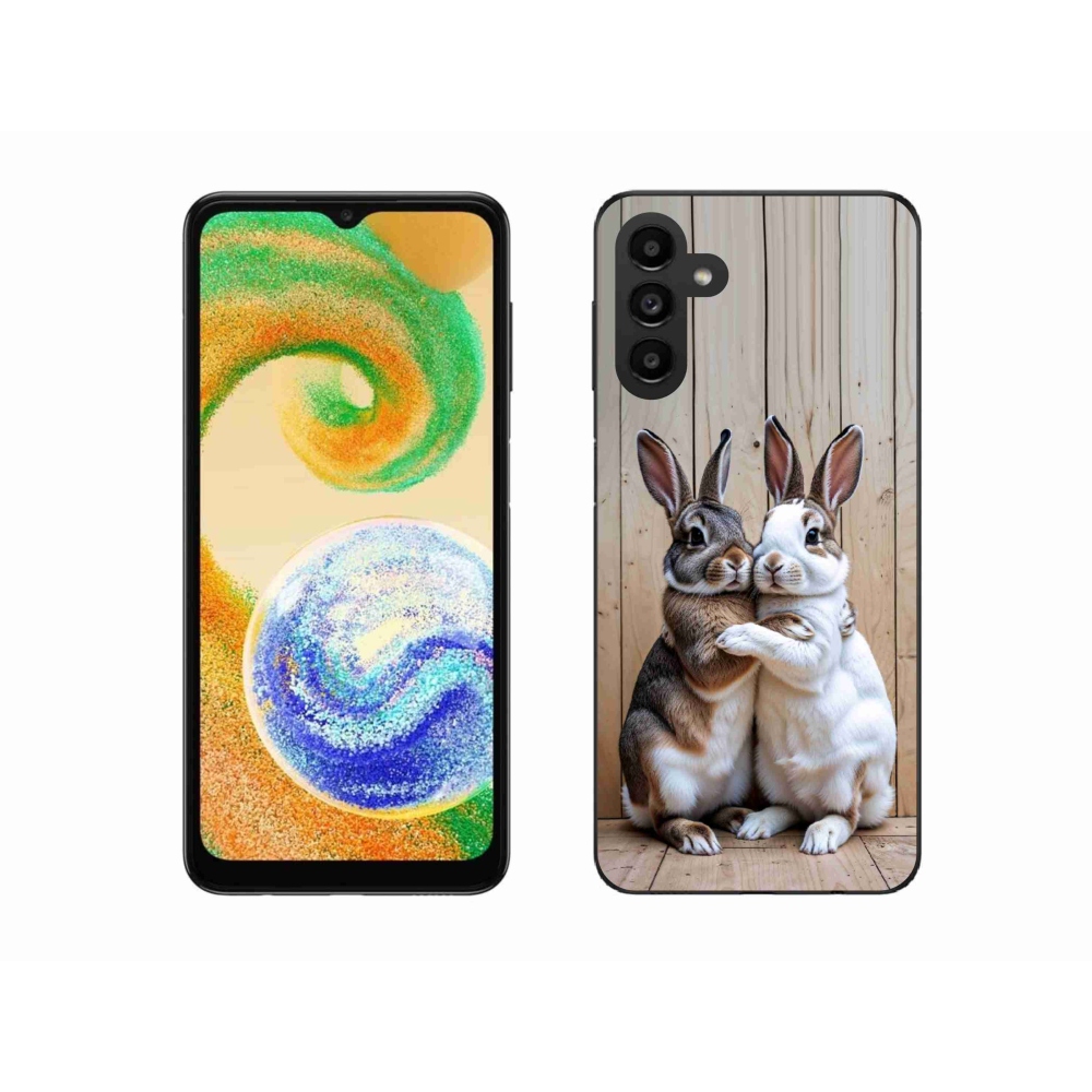 Gelový kryt mmCase na Samsung Galaxy A04s (164,7x76,7x9,1 mm) - králičí pár