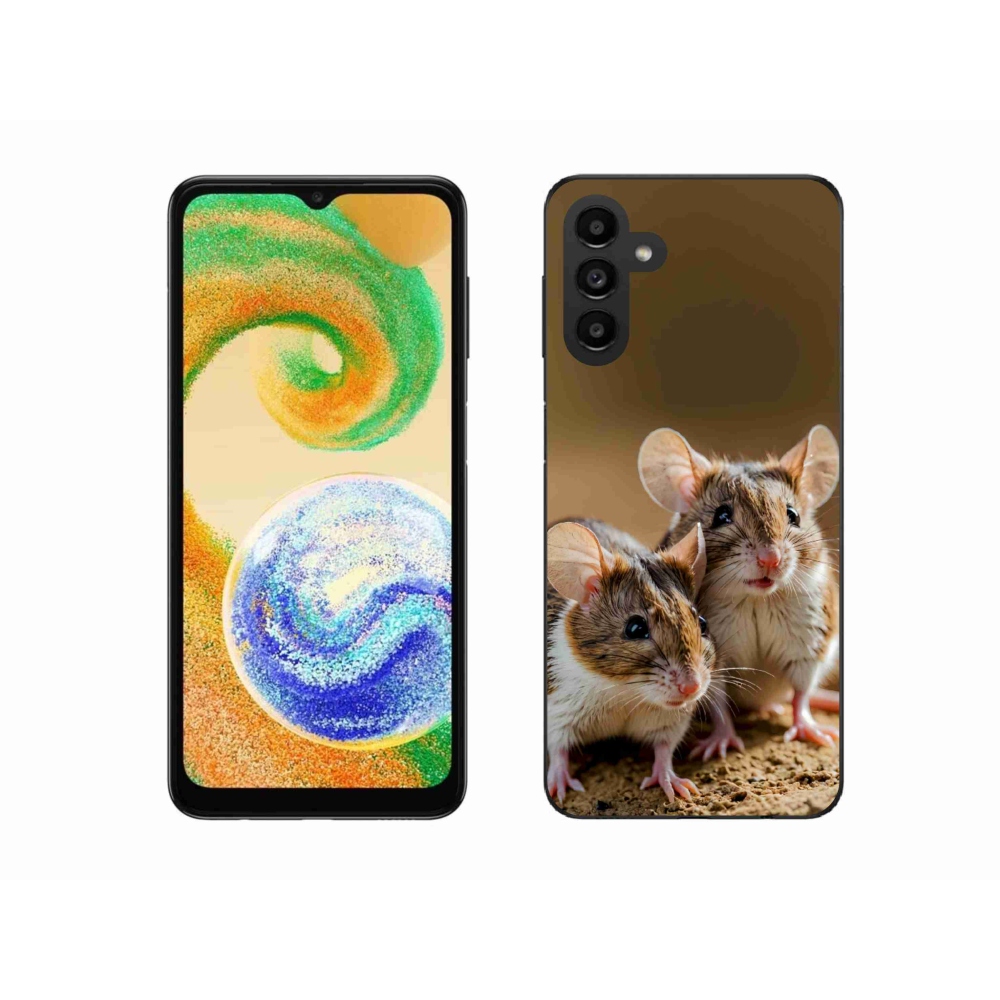Gelový kryt mmCase na Samsung Galaxy A04s (164,7x76,7x9,1 mm) - myší duo