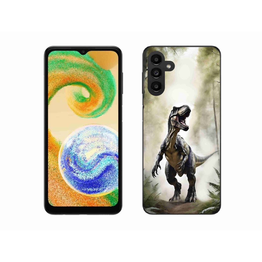 Gelový kryt mmCase na Samsung Galaxy A04s (164,7x76,7x9,1 mm) - naštvaný T-Rex