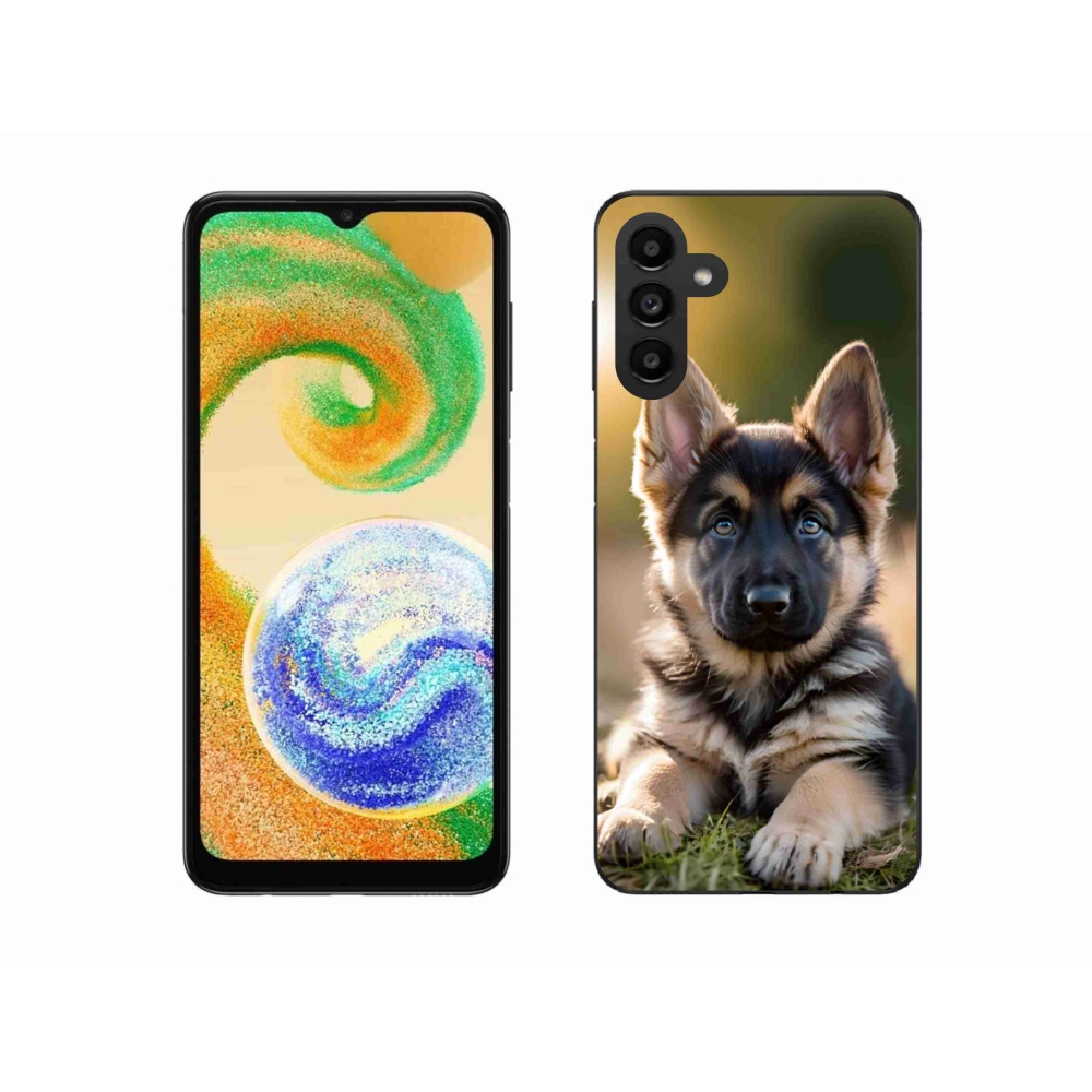 Gelový kryt mmCase na Samsung Galaxy A04s (164,7x76,7x9,1 mm) - německý ovčák v přírodě