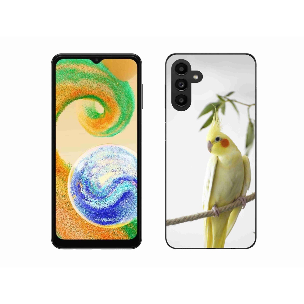 Gelový kryt mmCase na Samsung Galaxy A04s (164,7x76,7x9,1 mm) - papoušek korela chocholatá