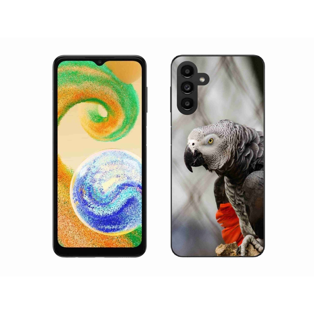 Gelový kryt mmCase na Samsung Galaxy A04s (164,7x76,7x9,1 mm) - papoušek žako 3