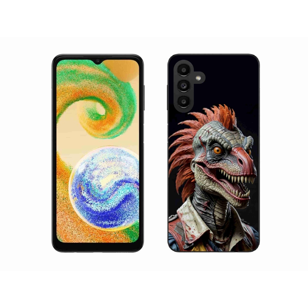 Gelový kryt mmCase na Samsung Galaxy A04s (164,7x76,7x9,1 mm) - punk dinosaurus