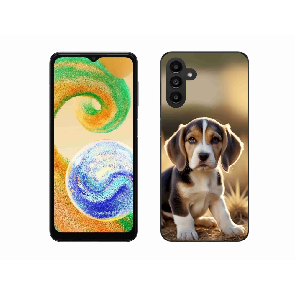 Gelový kryt mmCase na Samsung Galaxy A04s (164,7x76,7x9,1 mm) - roztomilý bígl