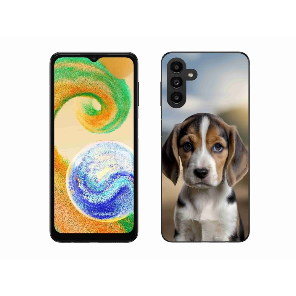 Gelový kryt mmCase na Samsung Galaxy A04s (164,7x76,7x9,1 mm) - roztomilý bígl