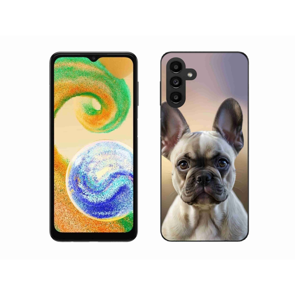 Gelový kryt mmCase na Samsung Galaxy A04s (164,7x76,7x9,1 mm) - roztomilý francouzský buldoček