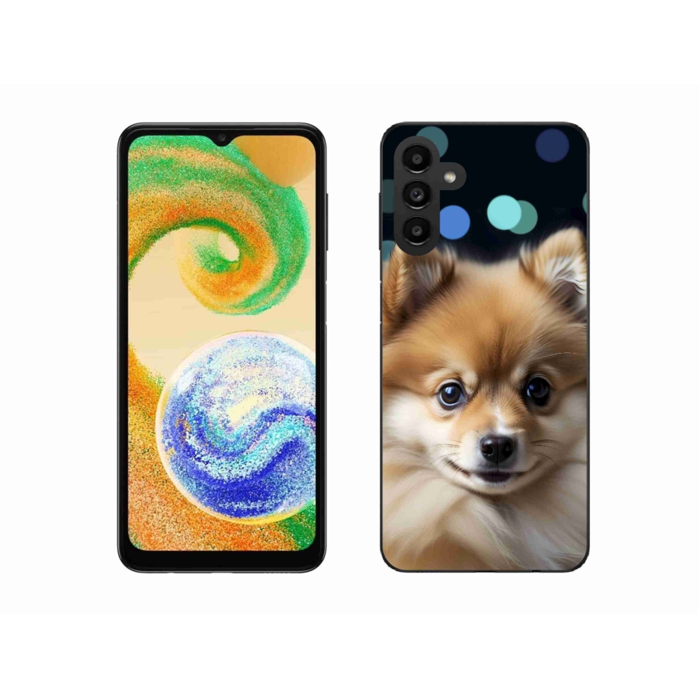 Gelový kryt mmCase na Samsung Galaxy A04s (164,7x76,7x9,1 mm) - roztomilý pomeranian