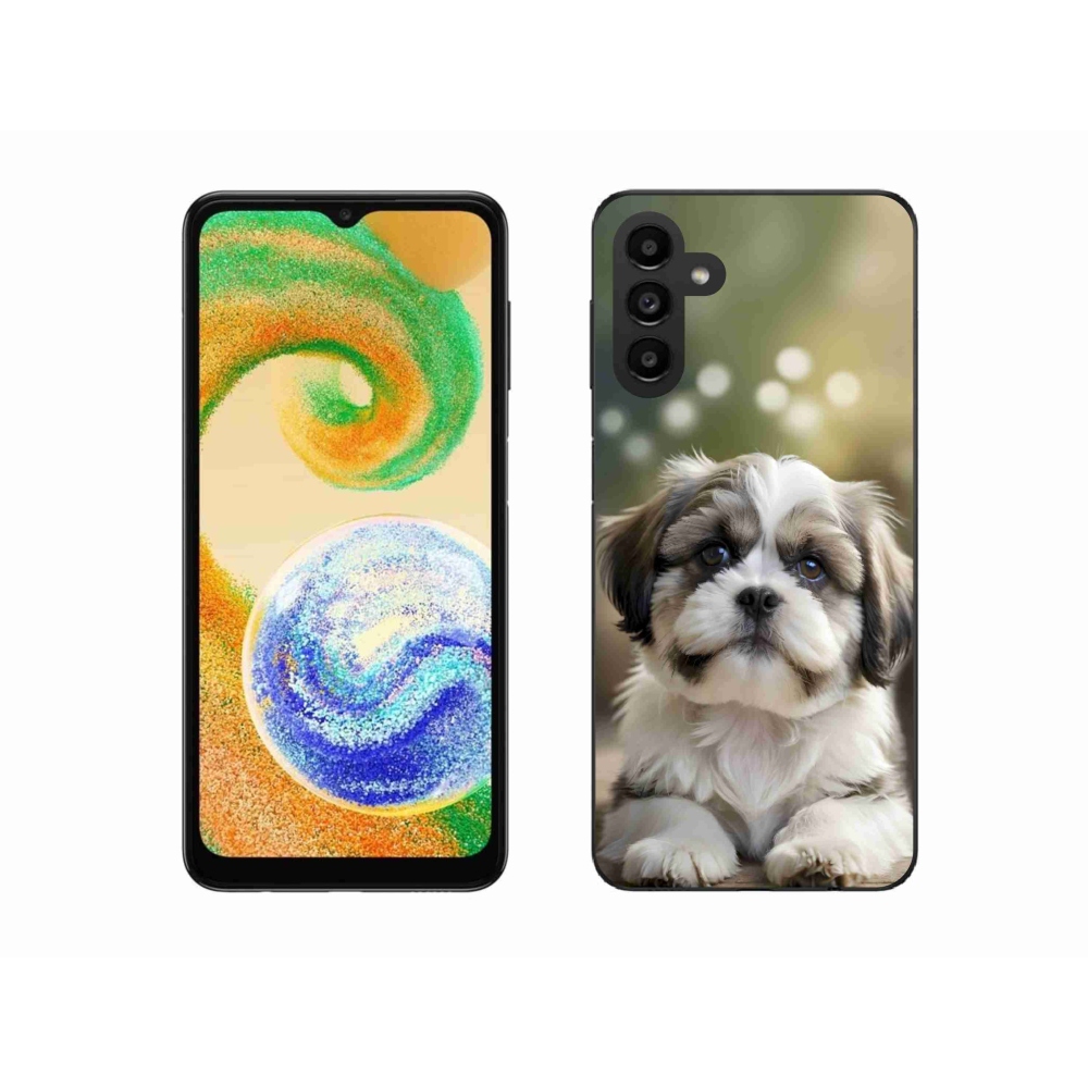 Gelový kryt mmCase na Samsung Galaxy A04s (164,7x76,7x9,1 mm) - roztomilý shih-tzu