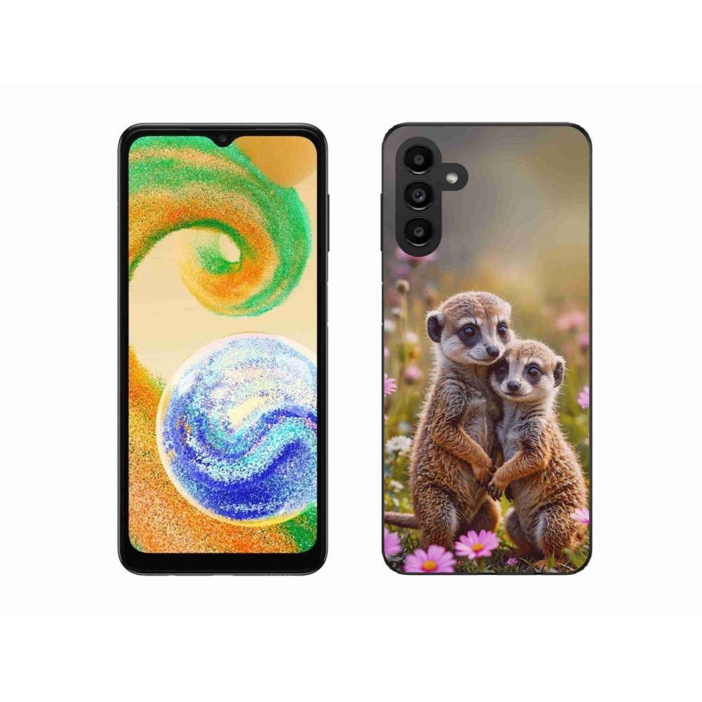 Gelový kryt mmCase na Samsung Galaxy A04s (164,7x76,7x9,1 mm) - surikatí duo
