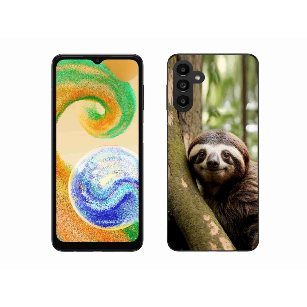 Gelový kryt mmCase na Samsung Galaxy A04s (164,7x76,7x9,1 mm) - usměvavý lenochod