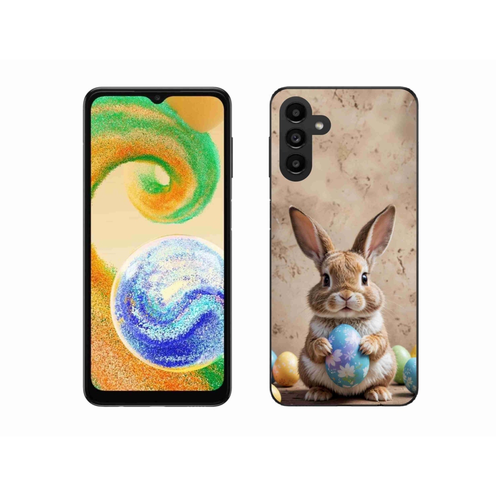 Gelový kryt mmCase na Samsung Galaxy A04s (164,7x76,7x9,1 mm) - velikonoční králíček