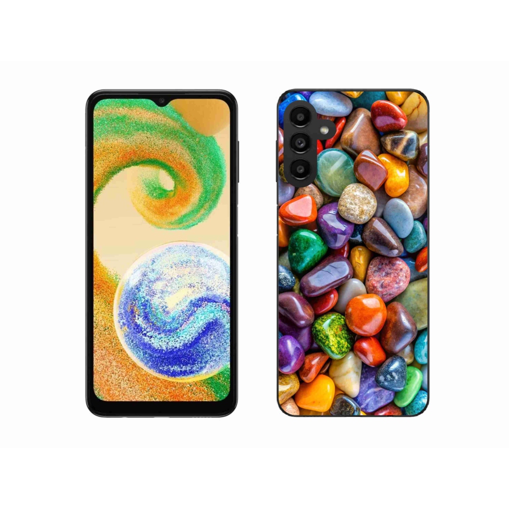 Gelový kryt mmCase na Samsung Galaxy A04s - barevné kamínky