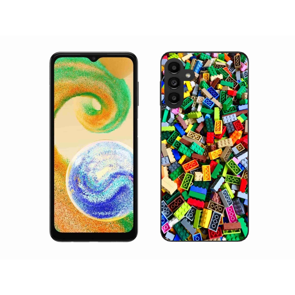 Gelový kryt mmCase na Samsung Galaxy A04s - barevné stavební kostky