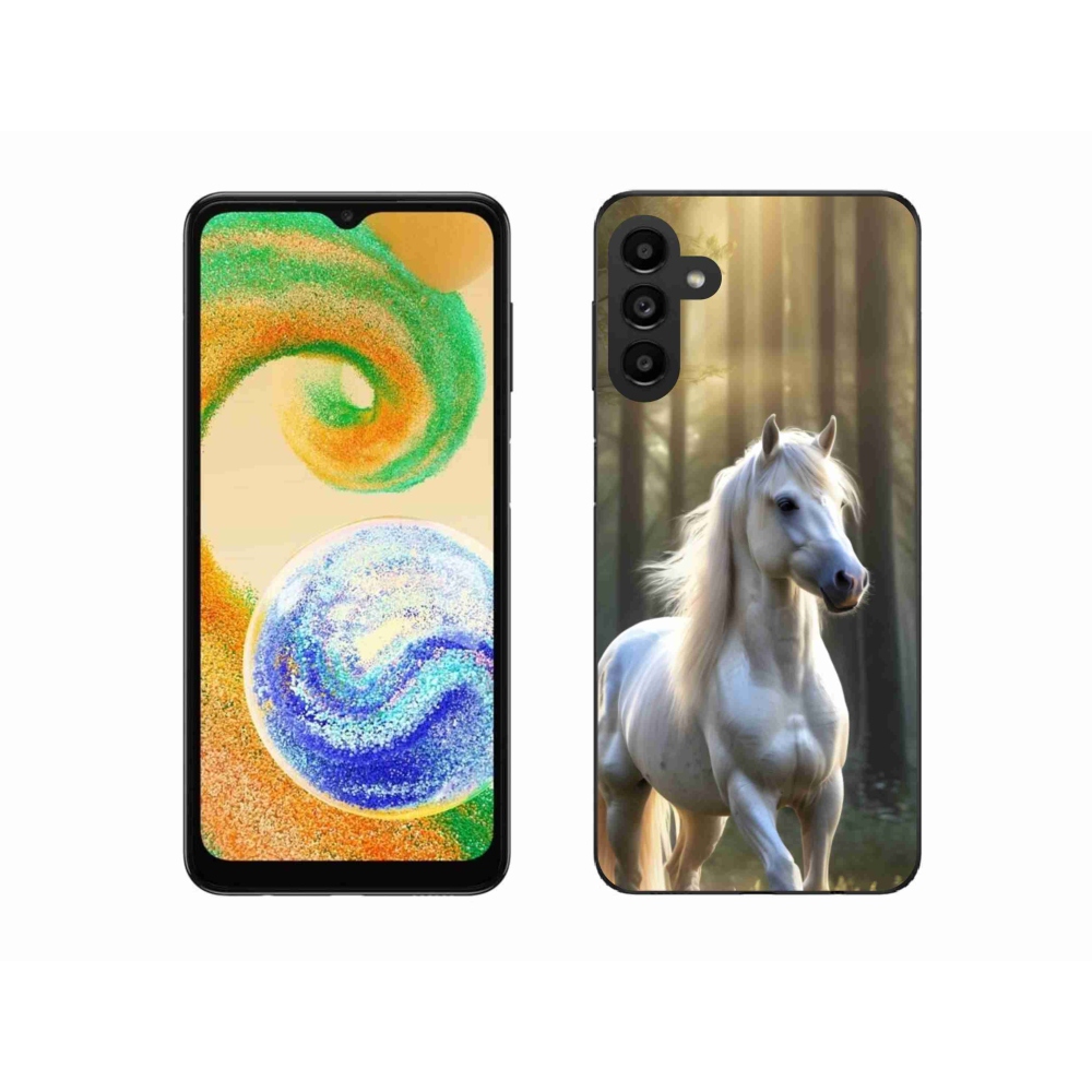 Gelový kryt mmCase na Samsung Galaxy A04s - bílý kůň 3