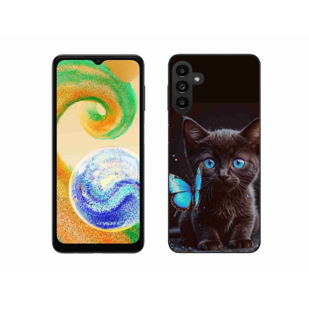 Gelový kryt mmCase na Samsung Galaxy A04s - černé kotě 3