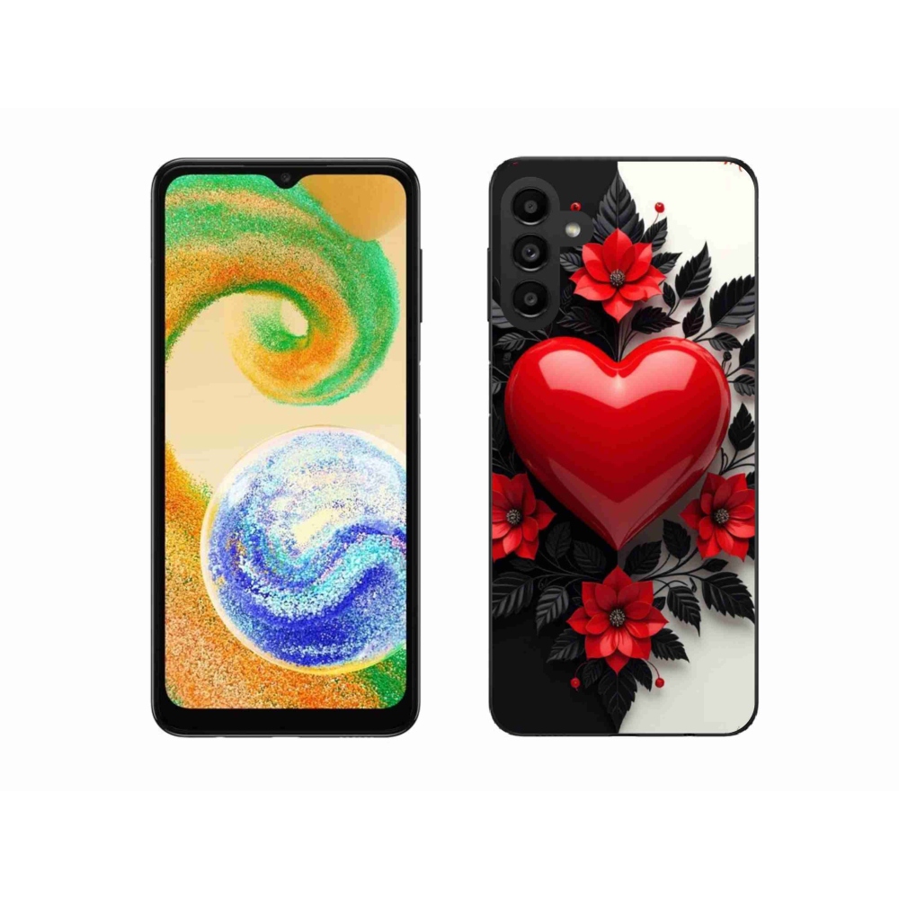 Gelový kryt mmCase na Samsung Galaxy A04s - červené srdce