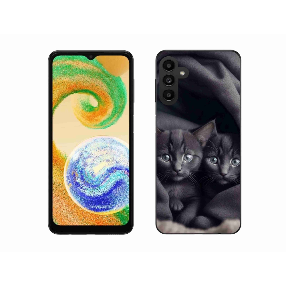 Gelový kryt mmCase na Samsung Galaxy A04s - kočičí duo