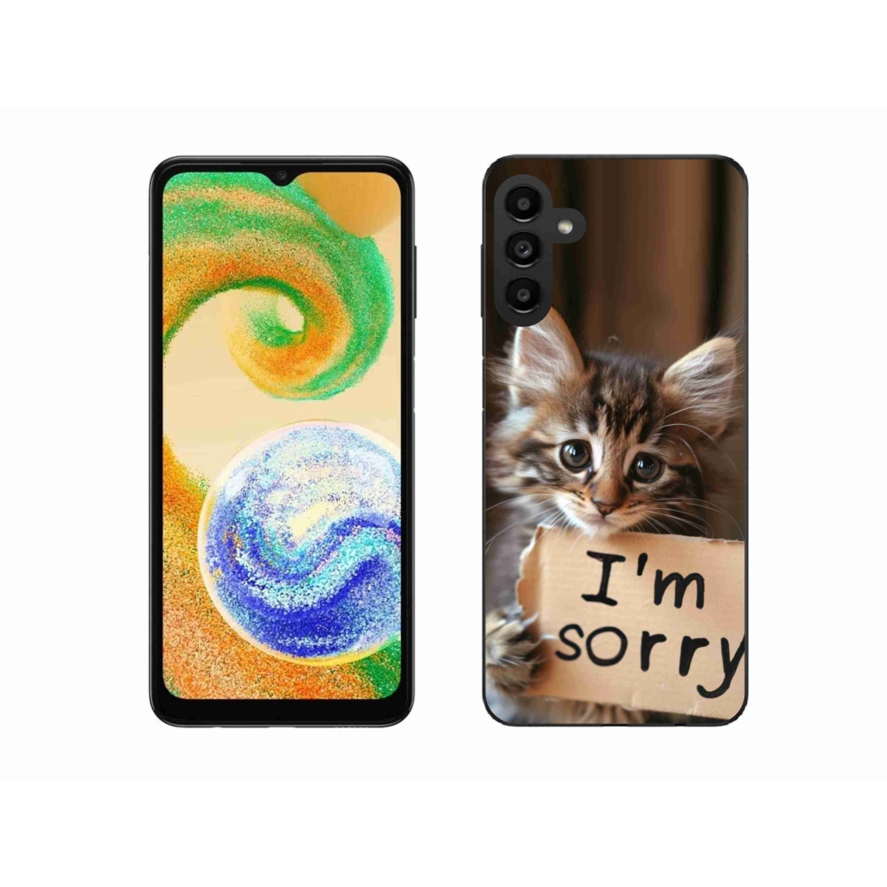 Gelový kryt mmCase na Samsung Galaxy A04s - kočíčí omluva