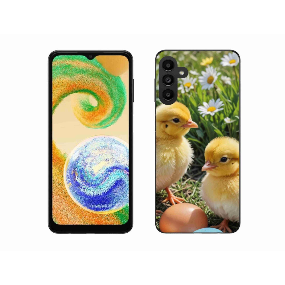 Gelový kryt mmCase na Samsung Galaxy A04s - kuřátka