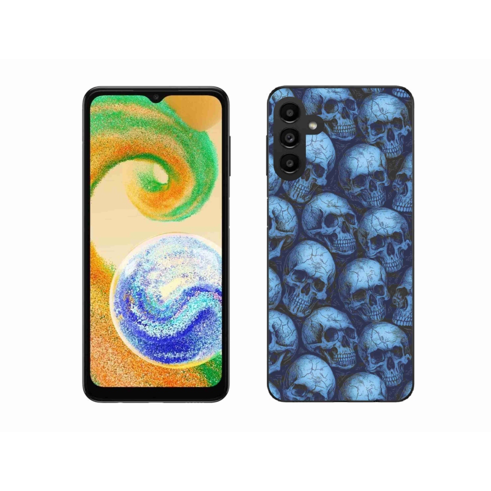 Gelový kryt mmCase na Samsung Galaxy A04s - lebky