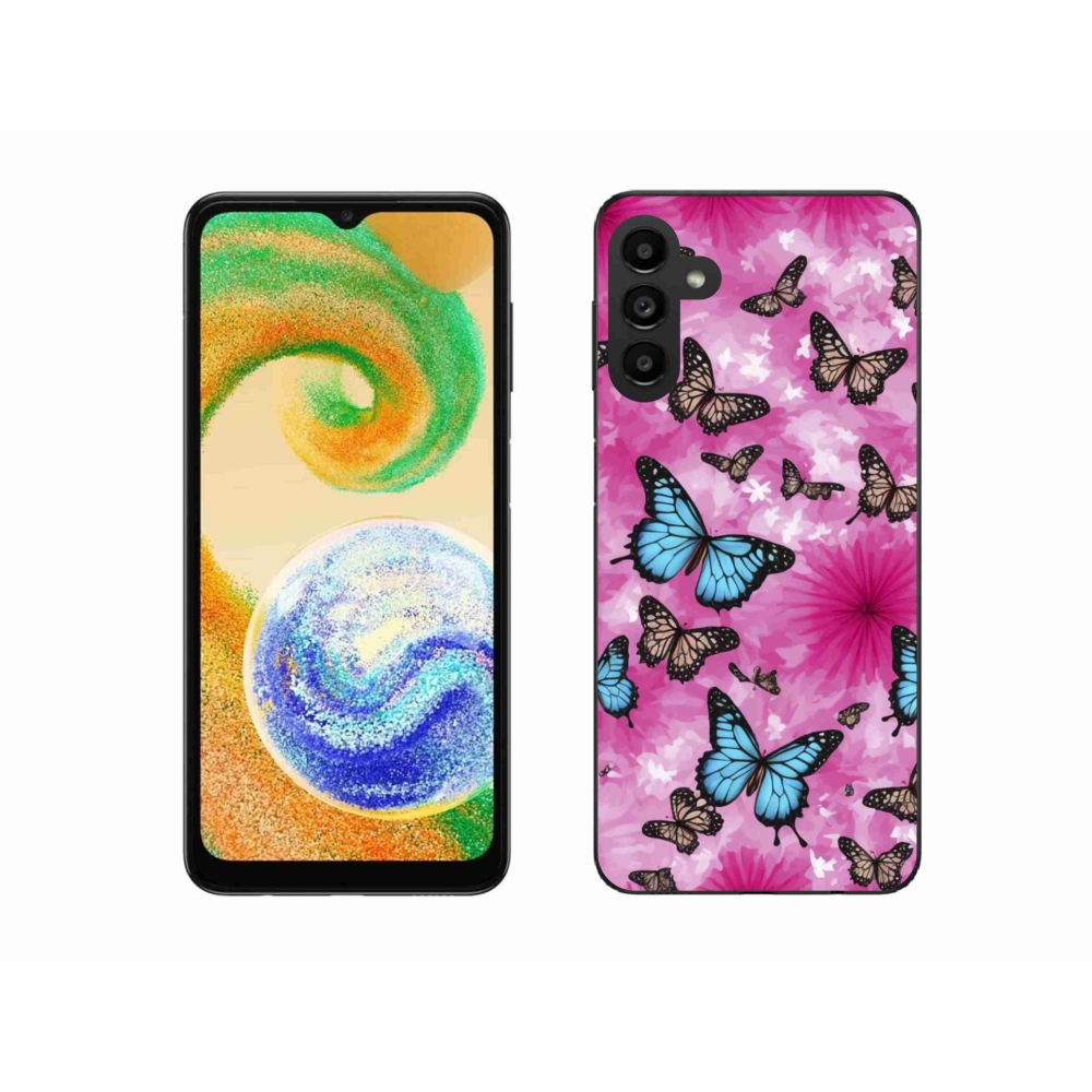 Gelový kryt mmCase na Samsung Galaxy A04s - motýlí zahrada