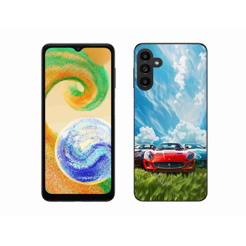 Gelový kryt mmCase na Samsung Galaxy A04s - sportovní vozy