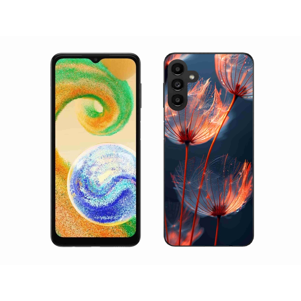 Gelový kryt mmCase na Samsung Galaxy A04s - světélkující chmýří
