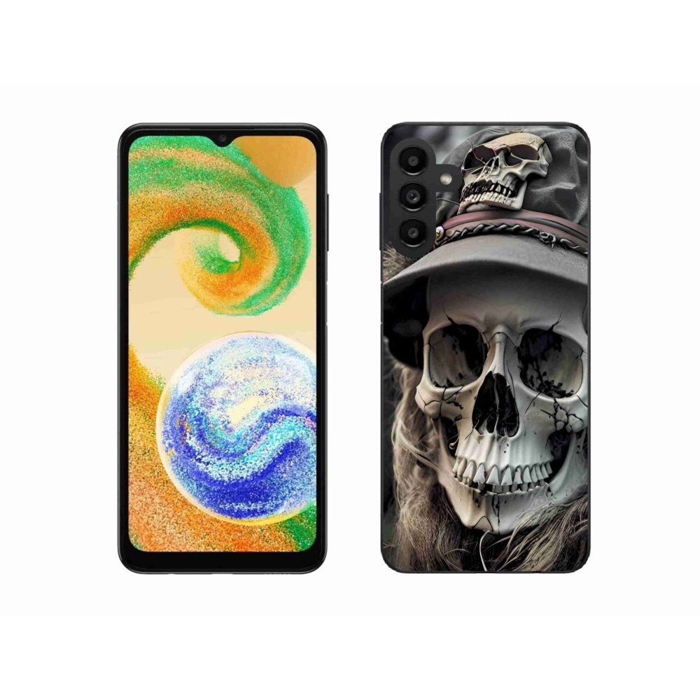 Gelový kryt mmCase na Samsung Galaxy A04s - temná lebka